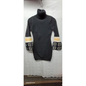 Super Cool Sweater Dress Granny Square Sleeves‎ Sm